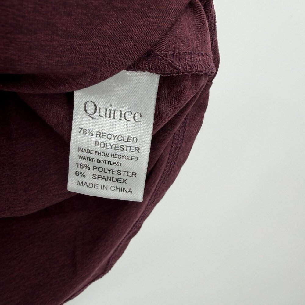 Quince Women's Flowknit Breeze Tee Size XS Heather Ocean Blue/Burgundy Lot of 3 - Picture 4 of 8